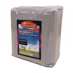 Farina di riso nero Venere Integrale- sacco 5kg carta - Senza Glutine